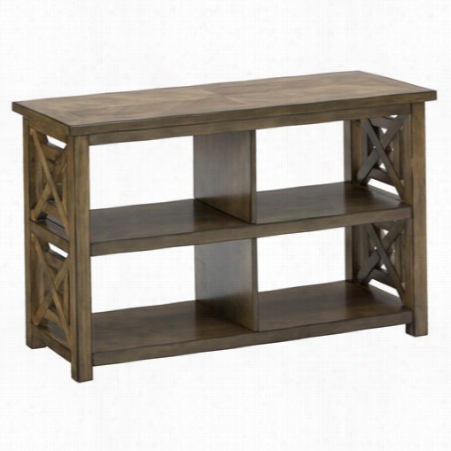 Jofran 582-4 Sofa Table With Open Shelf Compartments In Brady Birch