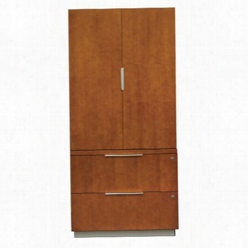 Kathy Ireland Homr Through  Martin Mt450-mt313 Monterey 2 Drawer Lateral File And Wardrobe In Toasted Almond