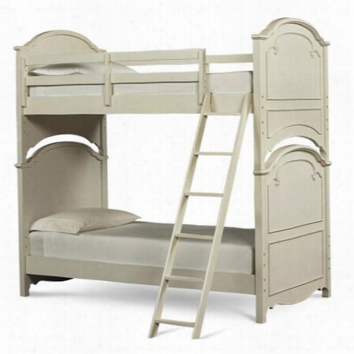 Legacy Classic Furniture 3850-8110k Charlotte Twin Complete Twin Over Bunk In Antique White With Light Distressinng