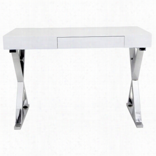 Lumisource Ofd-tm-lstr-w Luster Desk In White