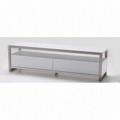 Mobital Brando-63-tv-wh Bradno 63"&q Uot; Tv Unit In High Gloss White