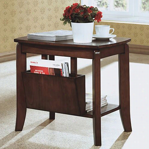 Monarch Specialties I1579 Solid Top Magazine Table In Walnut