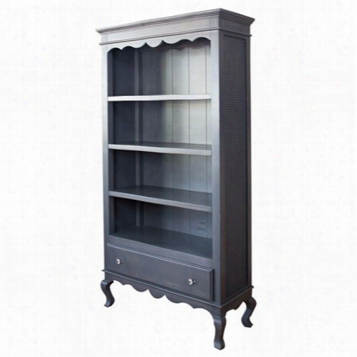 Newport Cottages Npc8350knb04-pg Hilary 4 Shelf  Bookcaes With Drawer In Pewter Grey