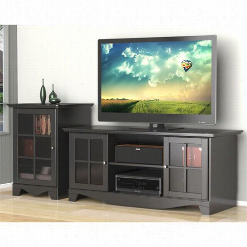 Nexera 400368 Pinnacle 56"" Hec Tv Stand Kit In Black