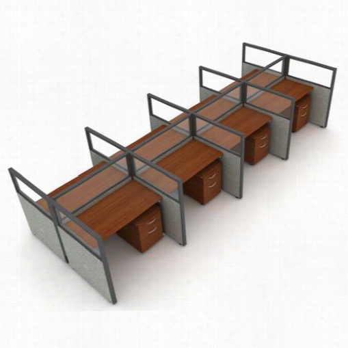 Ofm T2x4-4748-p Rize 47&quo T;" X 48"" 2x4 Privacy Station Units With Pooycardbonate Panels