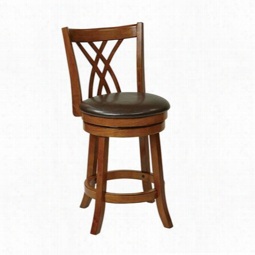 Osp Designs Met2324-es Metro 24"" Swive Lbarstool In Oak / Espresso