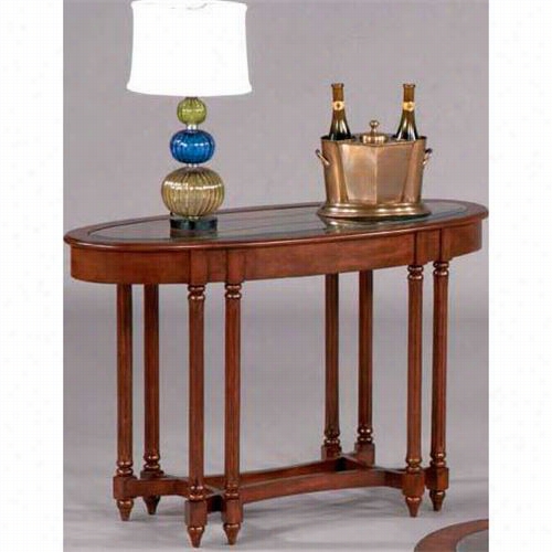 Progressive Furniture 44007-09 Canton Heights Traditional Oval Sofa Table In Dark Berry