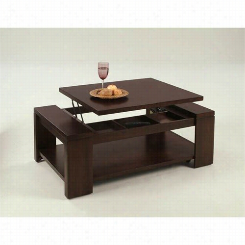 Progressive Furniture P368-15 Wverly Contempoary Castered Lift Top Cocktail Table In Vitnage Walnut
