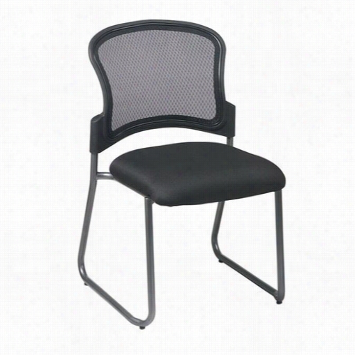 Proline Ii 86725 Visitors Progrid Back Chair In Titanium /black With Sled Base