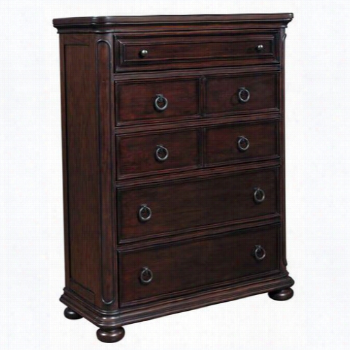 Sammuel Lawrence 8540-040 Chandler 5-draewr Chest In Chestnut