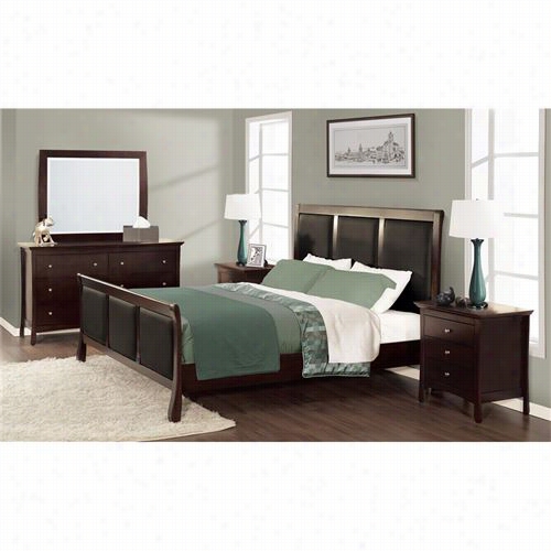 Serta Deram Convertible Ss3-prn-4ek-set Princeton 4 Piece Eastern Kig Bed Bedroom Set
