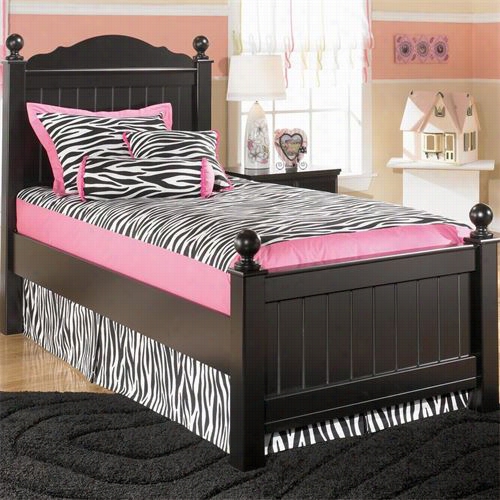 Stamp Design By Ashley B150-52-b150-53-b150-83-b150-92 Jaidyn Twin Poster Bed With Nightstand