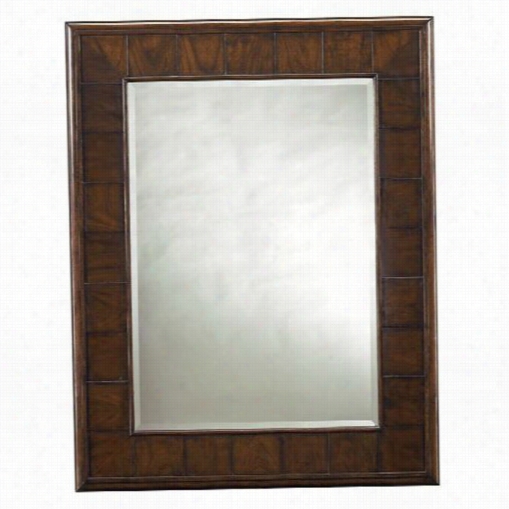 Stanley Furnituure 193-13-30 Vaalon Heights Mode Landscape Mirror In Dark Woodtone