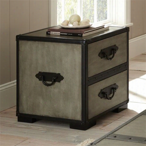 Steve Silver Rw300e Rowan End Table In Wetahered Gray