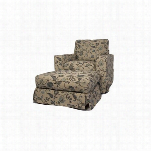 Sunset Tradin Gsu-108520sc-821504 Americana Chair Slip Cover Set In Saratoga Spa