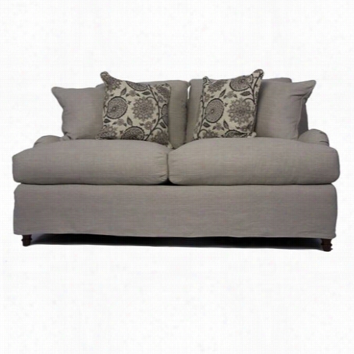 Sunset Tradingsu-116410-220591 Seacoast Slipcpvered Loveseat In Lig Ht Gray