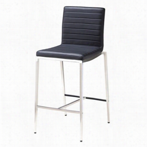 Whiteline Modern Livin G Bs1064 Lily Chrome Fdame Coutner Stool - Seto F 2