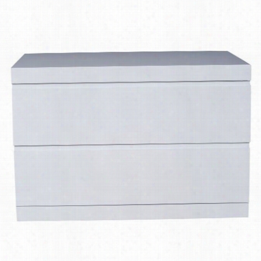 Whiteline Modern Living Ns1207l-wht Anna Large Night Stand In High Gloss White