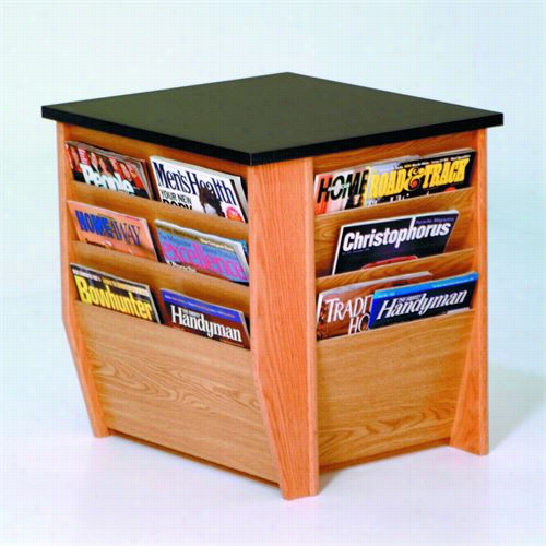 Wooden Mallet Dm1-bg End Table With Magazine Pockets And Black Granite Look Top