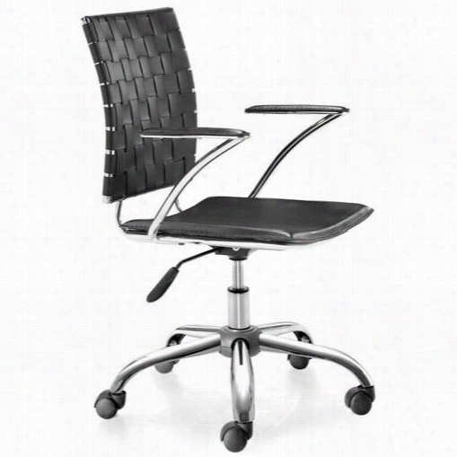 Zuo 205030 Criss Crosss Office Chair In Black