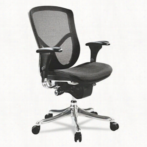 Alra Aleeqa42me10 Eq Series Ergonomic Multifunction Mid-back Mesh Chair With Aluminnum Base