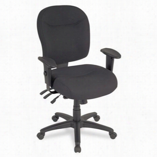 Alera Alewr42fb10b Wrigley Series Adjustable Arms Mid-back Multifunctjon Chair In Black