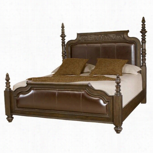 American Rew  410=327r Casalone Califorhia Sovereign Upholstered Fur Pkster Bed In Espre$so