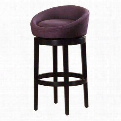 Armen Benefice Lcigbamfpu30 Igloo Eggplant Micro Fiber 30"" Swivel Barstool In Ebony