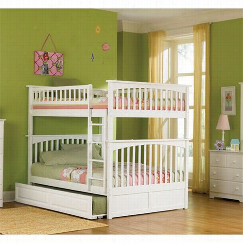 Atlantic Furniture Ab5553 Columbia Full Over Full Bunk Bed With Raised Panel Trunele Bed