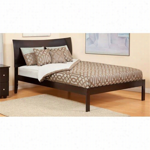 Atlantic Furniture Ar9151001 Sohho Sovereign Bed In Espresso With Open Footrail