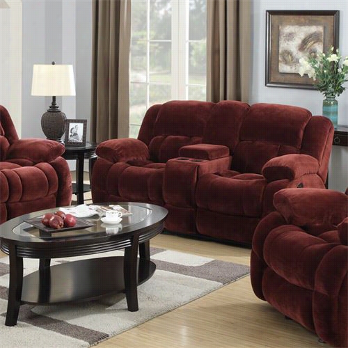 Brown Rogers Dixson Umr511285 Miriam Wine Twice Reclining Console Loveseat