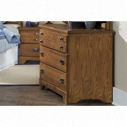 Carolina Furniture 385300 Creek Side 3 Drawer Single Dresser  In Autumn Oak