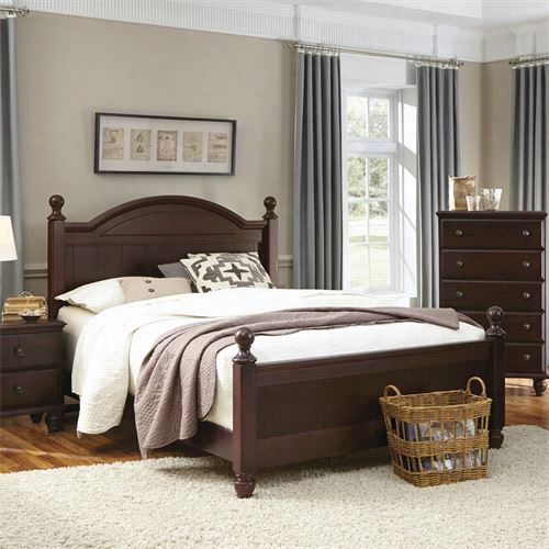 Carolina Ffurniture 527850-527853-529500 Craftsman Queen Panel Bed In Espresso