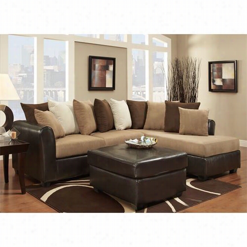 Chelsea Home Equipage 476700-sec-vlt Corianne Victory Ane Taupe 2 Pieces Sectional