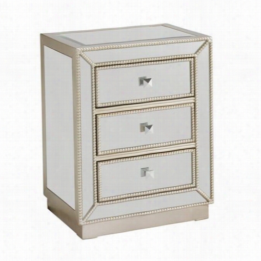 Coast To Cost 67508 Three Drawer Chest In Elsinore Silver Accents