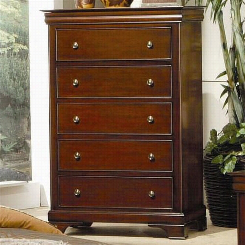 Coaster Furniture 201485 Versailles 5 Drawers Chest In Mqhogany With Lift Top