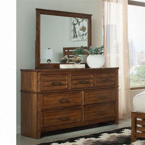 Coast Er Furniture 204023-204024 Cupertino Dresser With Mirror In Antique Ambet