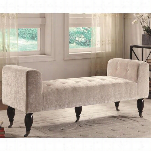 Coaster Furniture 5 00017 Ottomans Accent Bench With Casters I N Beige