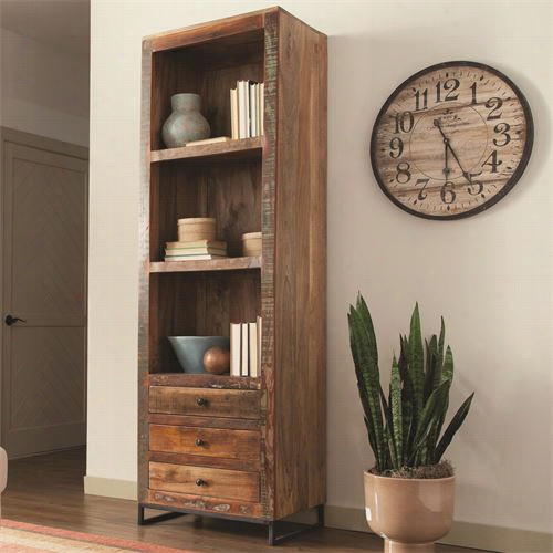 Cosster Furniture 800819 Reclaimed Wood Bookcsae