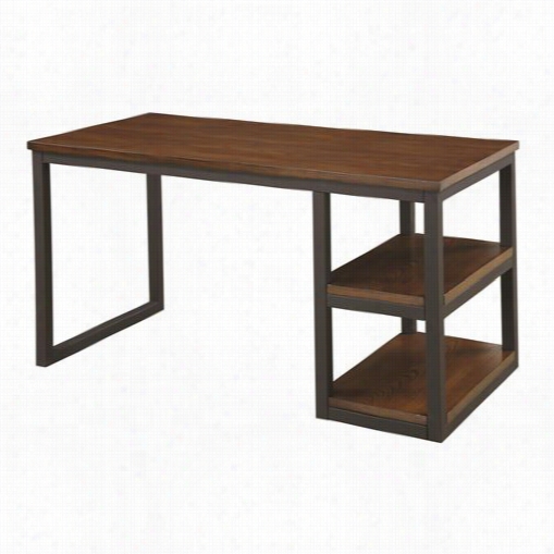 Coaster Furniture 801242 Marple Spacious Desk With Shelves In Brow/nblack