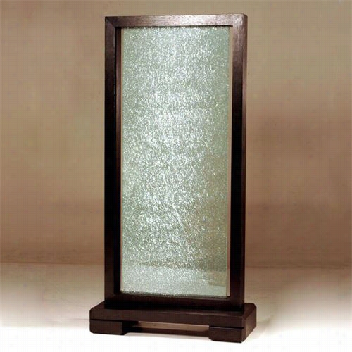 Diamond Sofap12a Single Panel Crackled Glass Room Patrtion In Dark Walnut