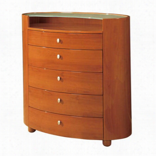 Global Furn1turre Emily(b86)-ch-ch Emily 5 Drawer Chest In Cherrg