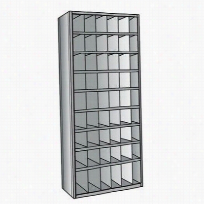 Hallowell 5530-12hg 36""w X 12""d X 87""h Starter Unit Hi-t Ech Metal Bin Shelving In Gray