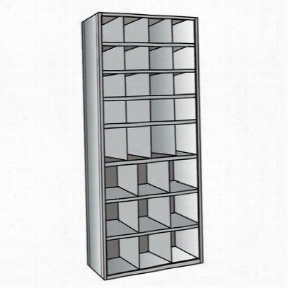 Hallowell 5531-24hg 36""w X 24""d X 87"&q Uog;h Starter Unithi-tech Metl Bin Shelving In Gray