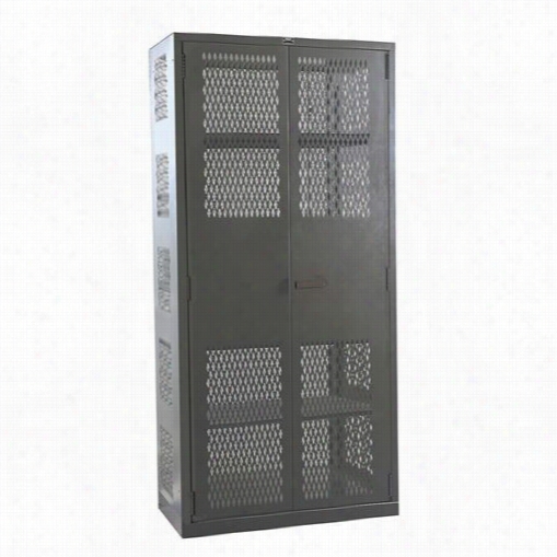 Hallowell Hw4vsc8478-4cl 48"&;quot;w X 24""d X 78""h Ventilated Eries Single Tier Double Door Extra Heavu-duty Durat Ough Storage Cabinet In Charcoal