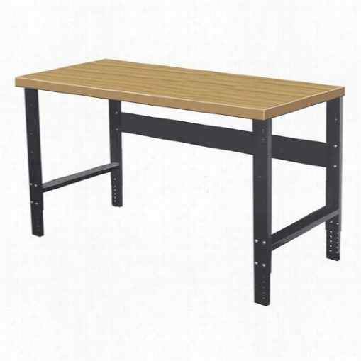 Hallowell Hwb6030e-me 60""w X 30"&uot;d X 34""h Wor Kbench In Midnight Ebony