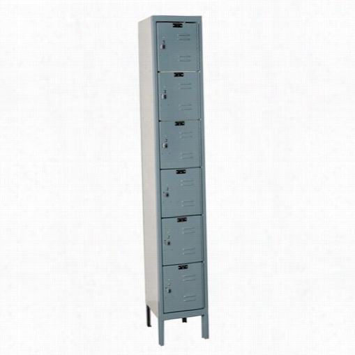 Hallowell U1258-6 12""w X 15""d X 78""h 6-tier 1wide Knock-down Premium Locker