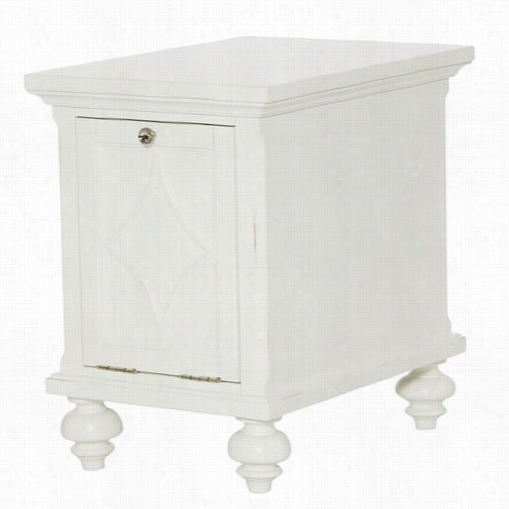 Hammary 416-918 Lynn Shelter Chairside Table In Dovdr White