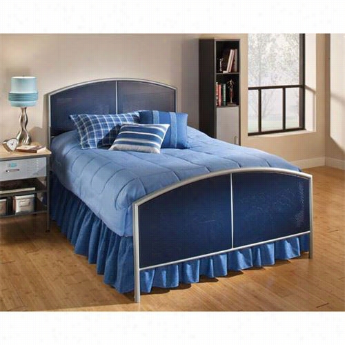 Hilldale Furniture 177bf Univer$al Fullb Ed Set In Silver And Navy - Rails No Ncluded