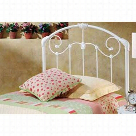 Hillssdale Funiture 325-34 Maddie Twin Headboard In Glo Ssy White- Rails Not Included